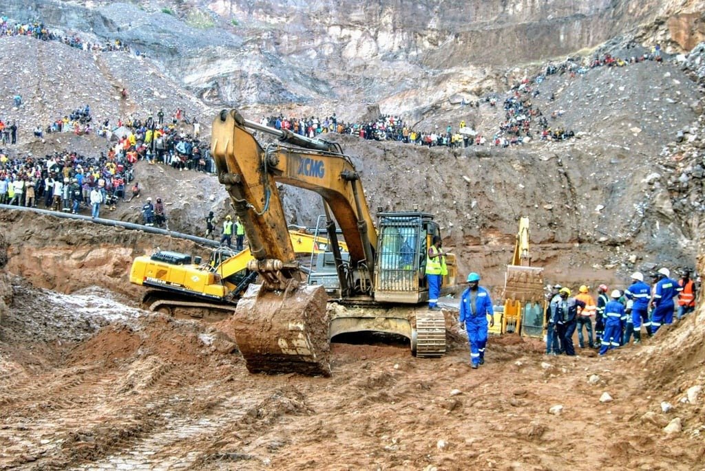 Die Mufulira Mine nach Freigabe durch die Bergbauaufsicht in Sambia