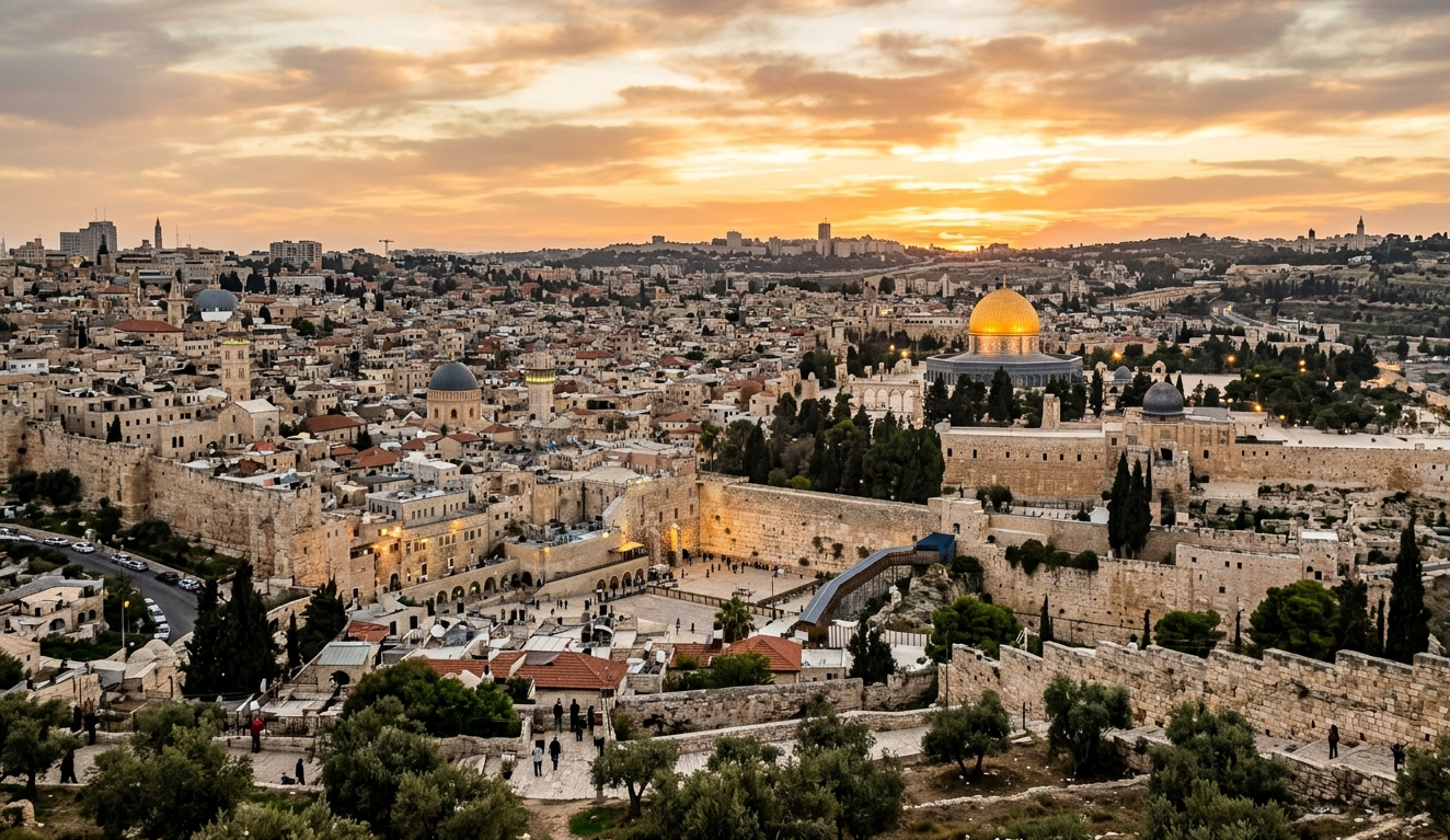 Palmsonntag in Jerusalem Polizei sichert Altstadt Leere Kirche innen