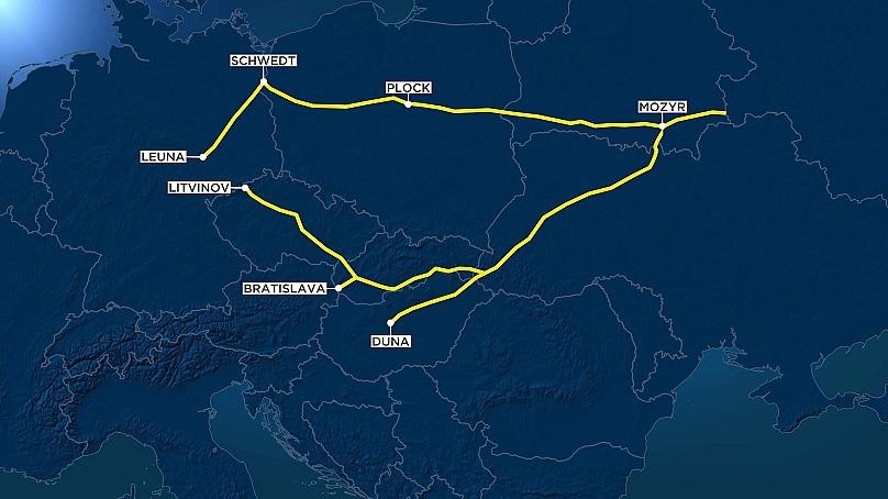 Technische Anlagen im Rahmen der Druschba-Pipeline Wiedereröffnung