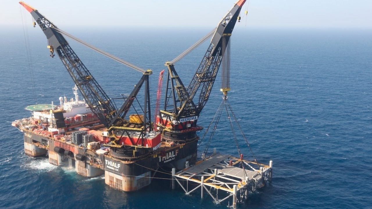 Panorama der Industrieanlage in Ras Laffan, nachdem die LNG Produktion gestoppt wurde.