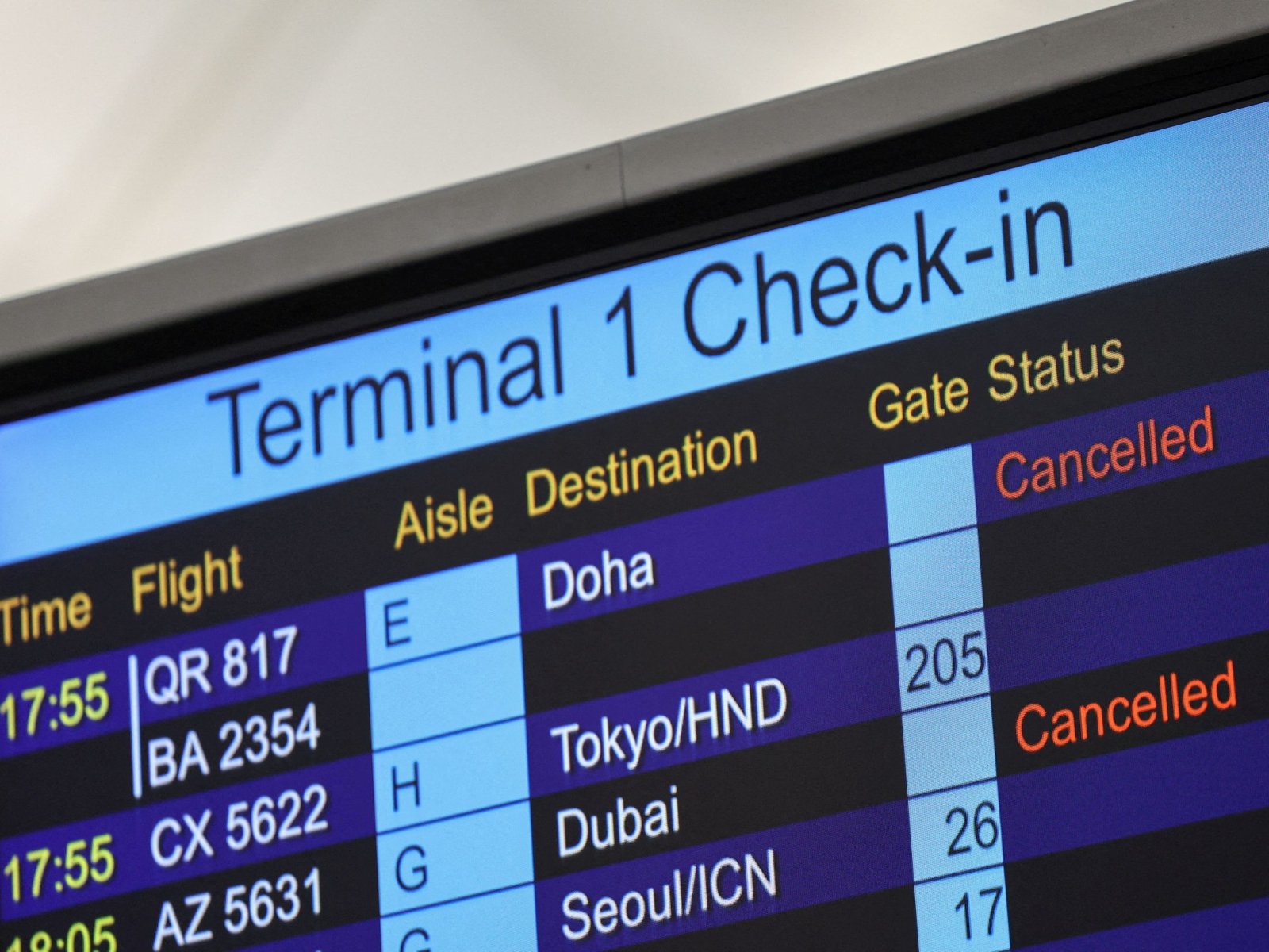 Flugausfälle in Dubai Flughafen