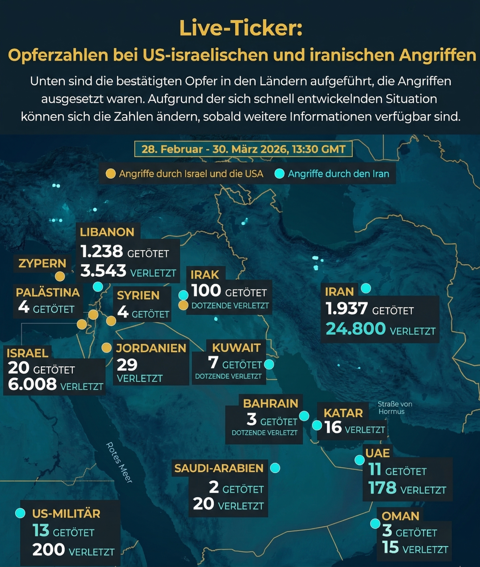 Iran-Krieg: Explosion in Teheran