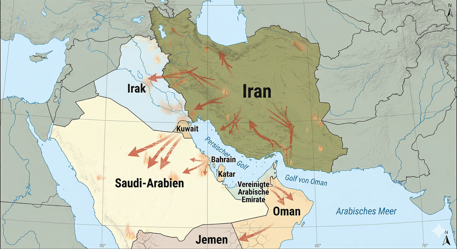 Angriffe auf die VAE durch Drohnen