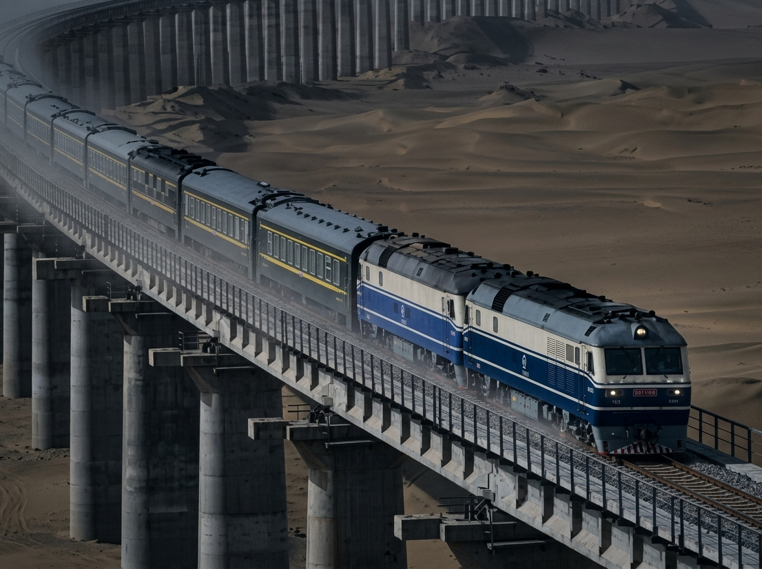 Iranische Eisenbahn am Bahnhof in Teheran