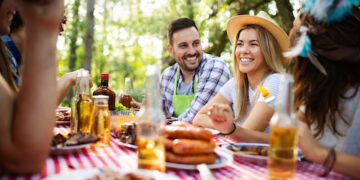Biergarten und schöner Stadtgarten