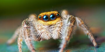 Spinnen in der Herbstzeit