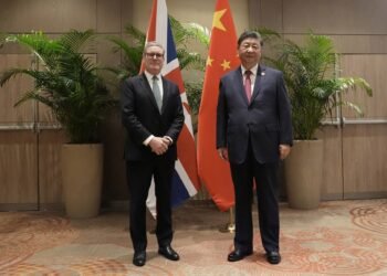 Pressekonferenz von Keir Starmer während der Starmer China Reise