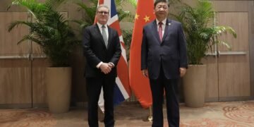 Pressekonferenz von Keir Starmer während der Starmer China Reise