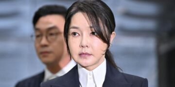 Ex-First Lady Südkorea Kim Keon‑hee bei Ankunft am Gericht