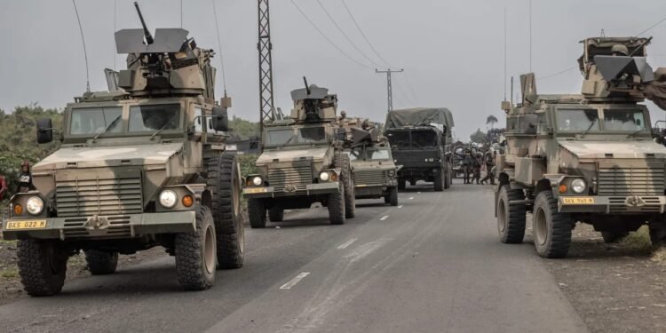 Ein verlassener UN-Stützpunkt nach der Ankündigung für den Südafrika Kongo Abzug aus der Friedensmission.