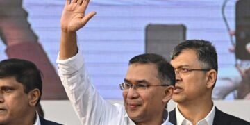 Wahlkampfstimmung in Dhaka während der Bangladesch Frontläufer lehnt Regierungsbündnis ab verkündet.