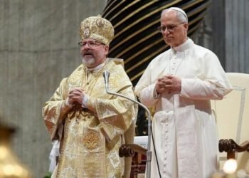 Landkarte von Europa mit Fokus auf Friedensbemühungen in der Ukraine