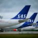 SAS Flugausfälle auf Abflugtafel