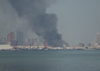 Luftaufnahme der Anlagen in Ras Laffan bevor iranische Drohnen treffen Katar