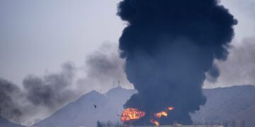 Ölanlagen bedrohung Karte Golfregion