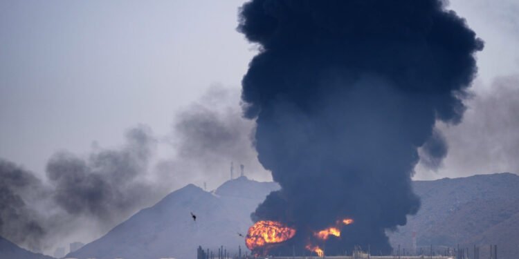 Ölanlagen bedrohung Karte Golfregion