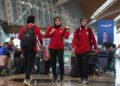 Iran Spielerinnen Rückkehr am Flughafen Kuala Lumpur