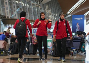 Iran Spielerinnen Rückkehr am Flughafen Kuala Lumpur