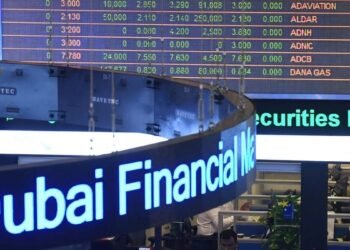 Das Gebäude der ADX während der Börsenschließung VAE