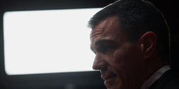 Ministerpräsident Pedro Sánchez in Madrid: Spanien warnt die USA vor Krieg.