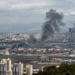 Feuerwehr im Einsatz bei Ölraffinerie Haifa Beschädigter Tankwagen