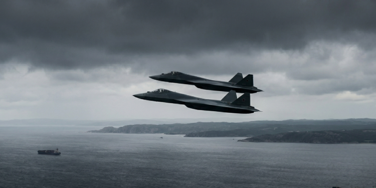 su-57 über Baltikhäfen Russland bedroht baltische Länder