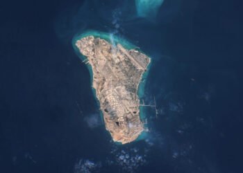 Übersicht der strategischen Kharg Insel im Iran