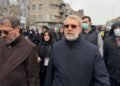 Sicherheitschef Ali Larijani während der Quds Tag Demonstration 2026 in Teheran.
