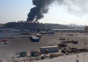 Hafen Salalah Angriff aus der Luftansicht