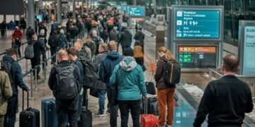 Gestrandete deutsche Passagiere landen 2026 am Flughafen Frankfurt