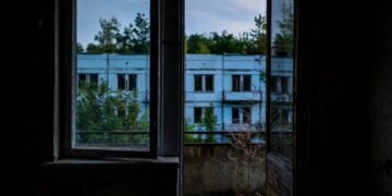 Defekter Schutzschirm am Atomkraftwerk Tschernobyl