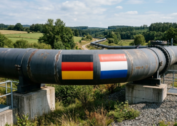 Karte der Wasserstoffpipeline zwischen Vlieghuis und Ochtrup