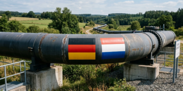 Karte der Wasserstoffpipeline zwischen Vlieghuis und Ochtrup