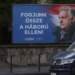 Herausforderer Péter Magyar bei einer Rede für die Wahlen in Ungarn