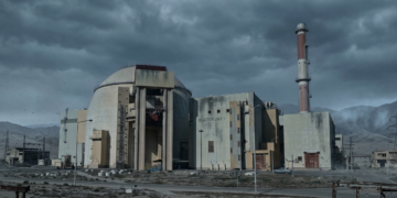 Außenansicht von Irans Atomkraftwerk in Bushehr nach Angriff