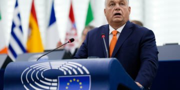 Ministerpräsident Viktor Orbán bei der Wahl in Ungarn