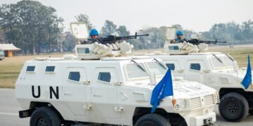 Zeremonie nachdem ein französischer Soldat getötet wurde