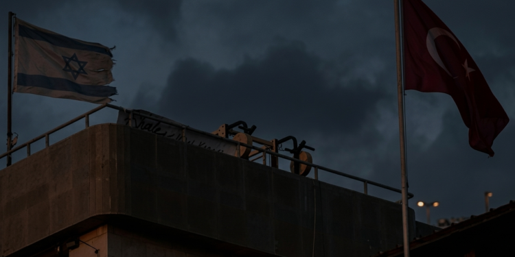 Israelischer Konsulatsangriff abgesperrter Bereich Levent