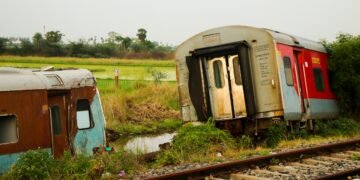 Medizinische Hilfe für Verletzte nach einem Zugunfall in Dänemark