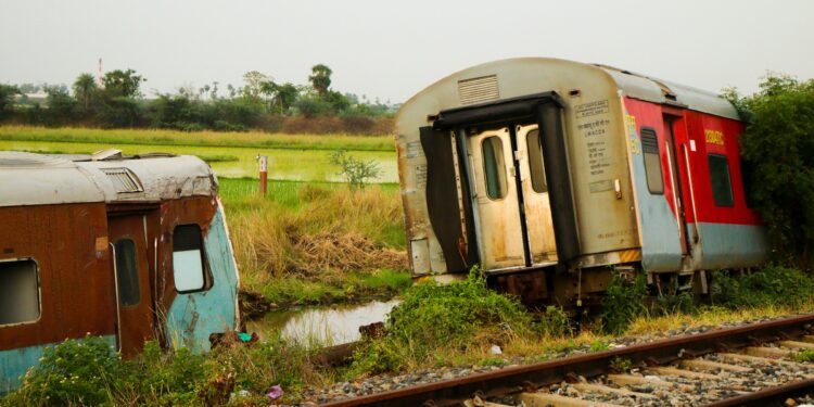 Medizinische Hilfe für Verletzte nach einem Zugunfall in Dänemark