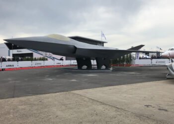 Ein futuristisches Modell für das FCAS-Kampfjetprojekt