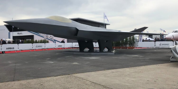 Ein futuristisches Modell für das FCAS-Kampfjetprojekt