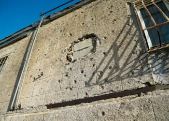 Drohnenfragmente nach einem Russischer Angriff in Rumänien