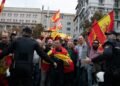 Heftige Zusammenstöße während einer Eskalation beim Protest in Spanien
