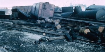 Unfallstelle nach Zugunglück in Belgien
