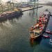Güterverkehr im Hafen unterstreicht die Importmacht von China