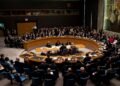 UN-Sicherheitsrat Abstimmung in New York Gebäude