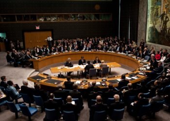 UN-Sicherheitsrat Abstimmung in New York Gebäude