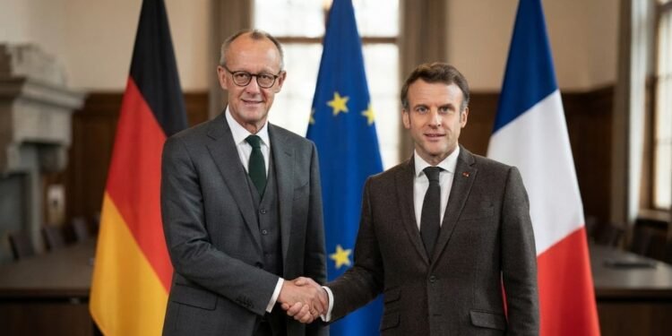 Emmanuel Macron und Friedrich Merz besprechen neue Verteidigungspolitik