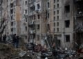 Zerstörter Hafen nach russischer Angriff in Odessa
